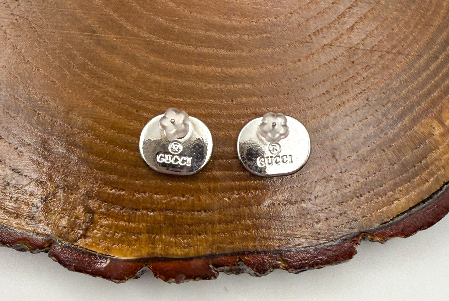 Silver GG Designer Stud Earrings