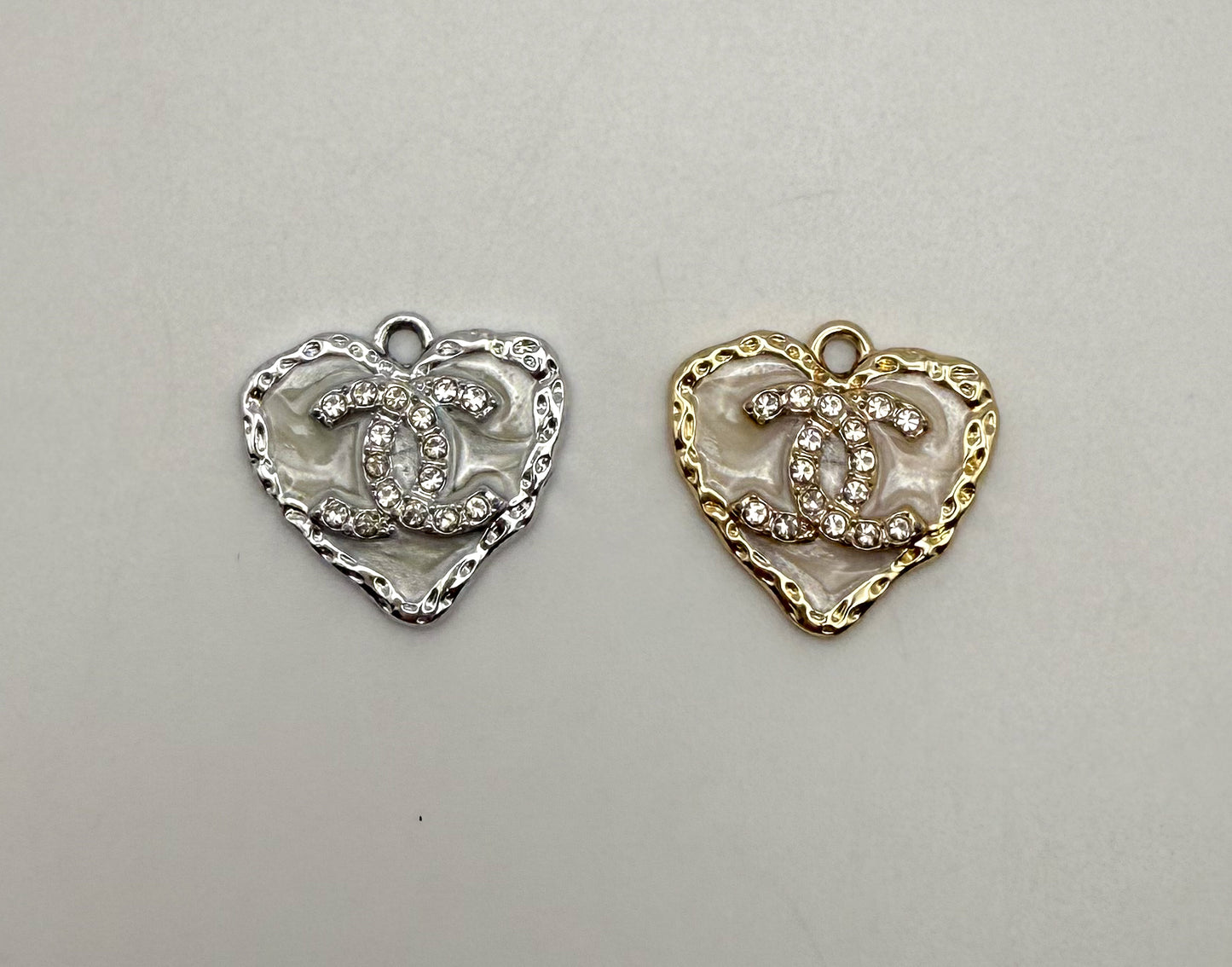 CC Heart Gold & Silver DIY Charms