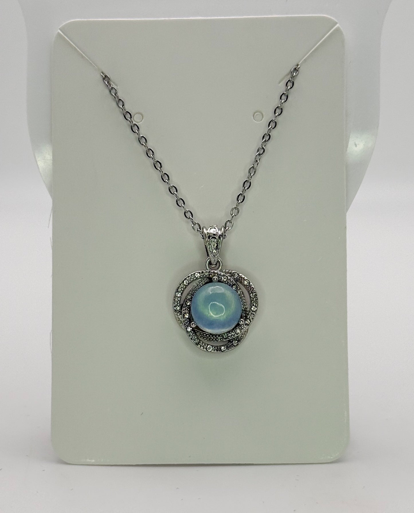 Natural Aquamarine Gemstone Pendant Necklace
