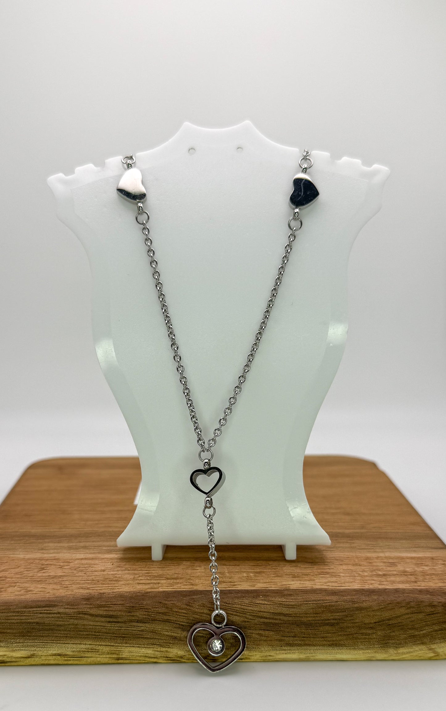 Silver Cartier Designer Heart Necklace