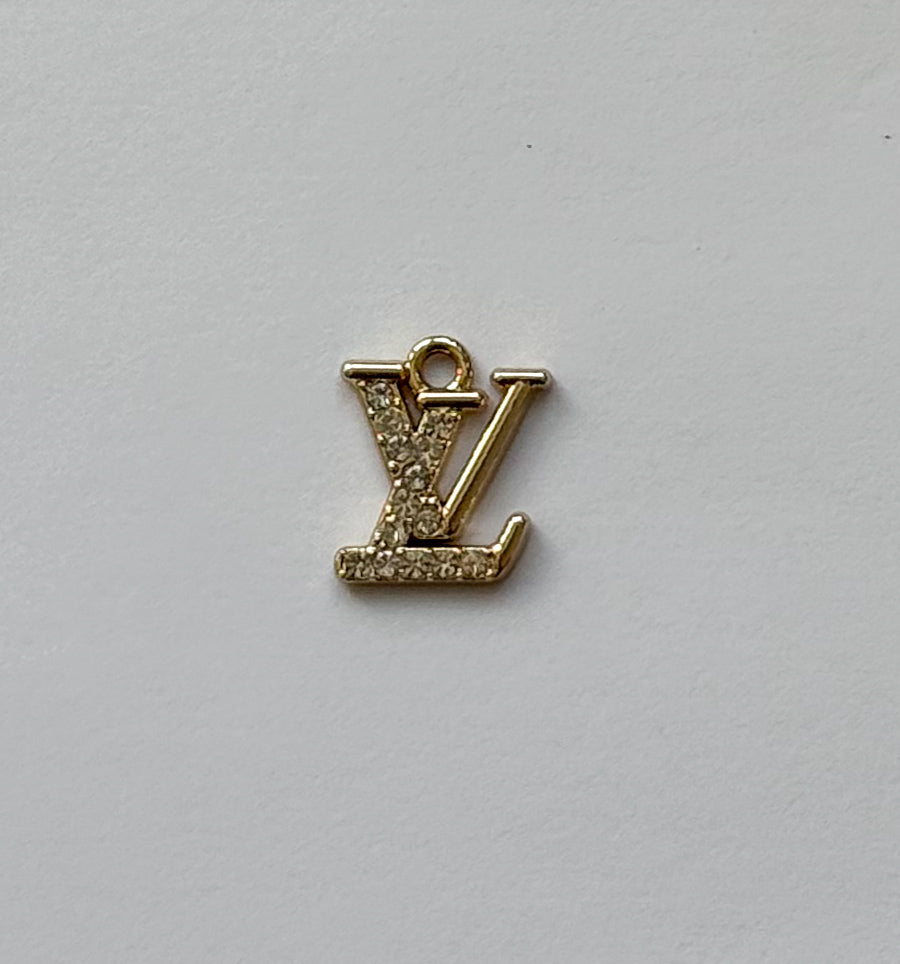 Bling LV Designer Gold or Silver DIY Charms