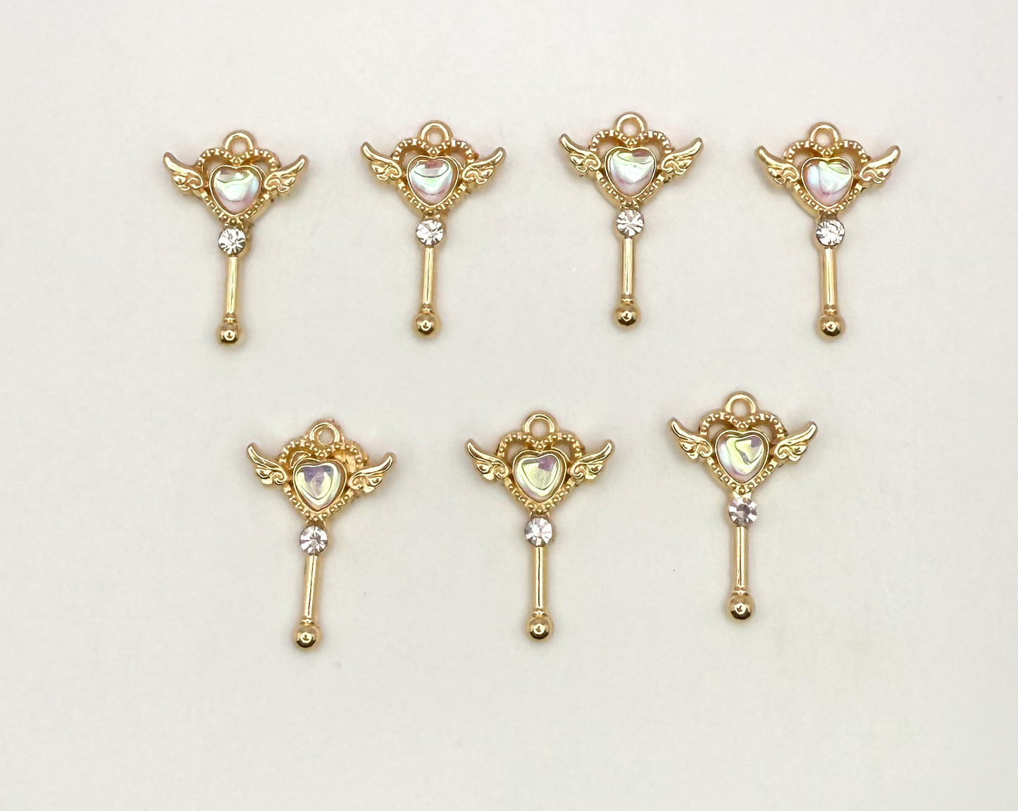 Gold Heart with Wings Wand DIY Charm-Sailor Moon Wand