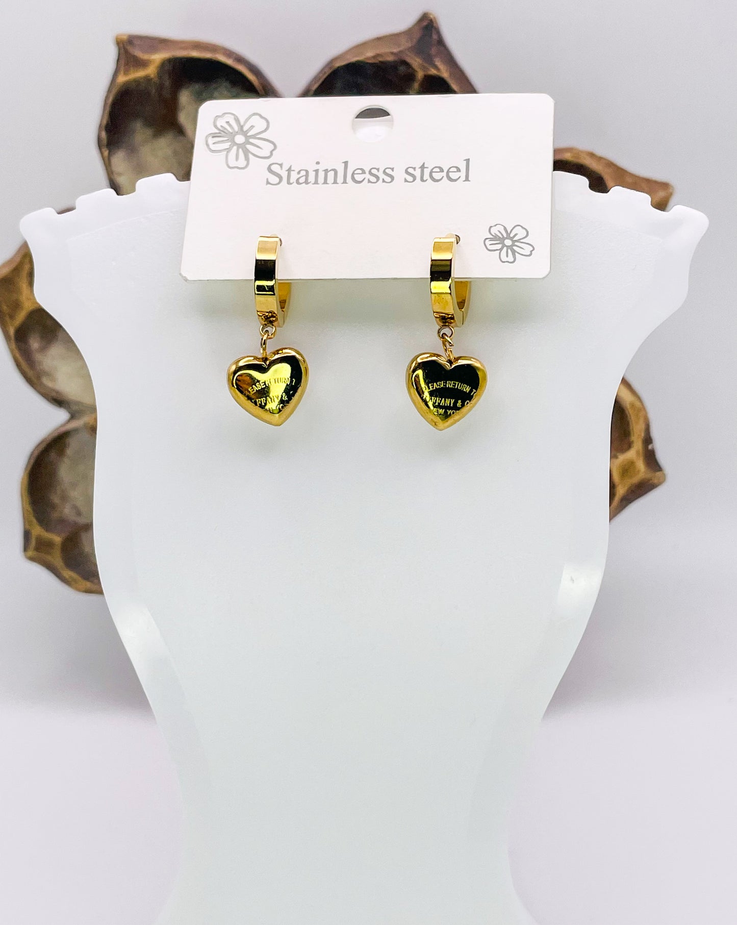 Tiffany & Co. Designer Huggie Heart Earrings