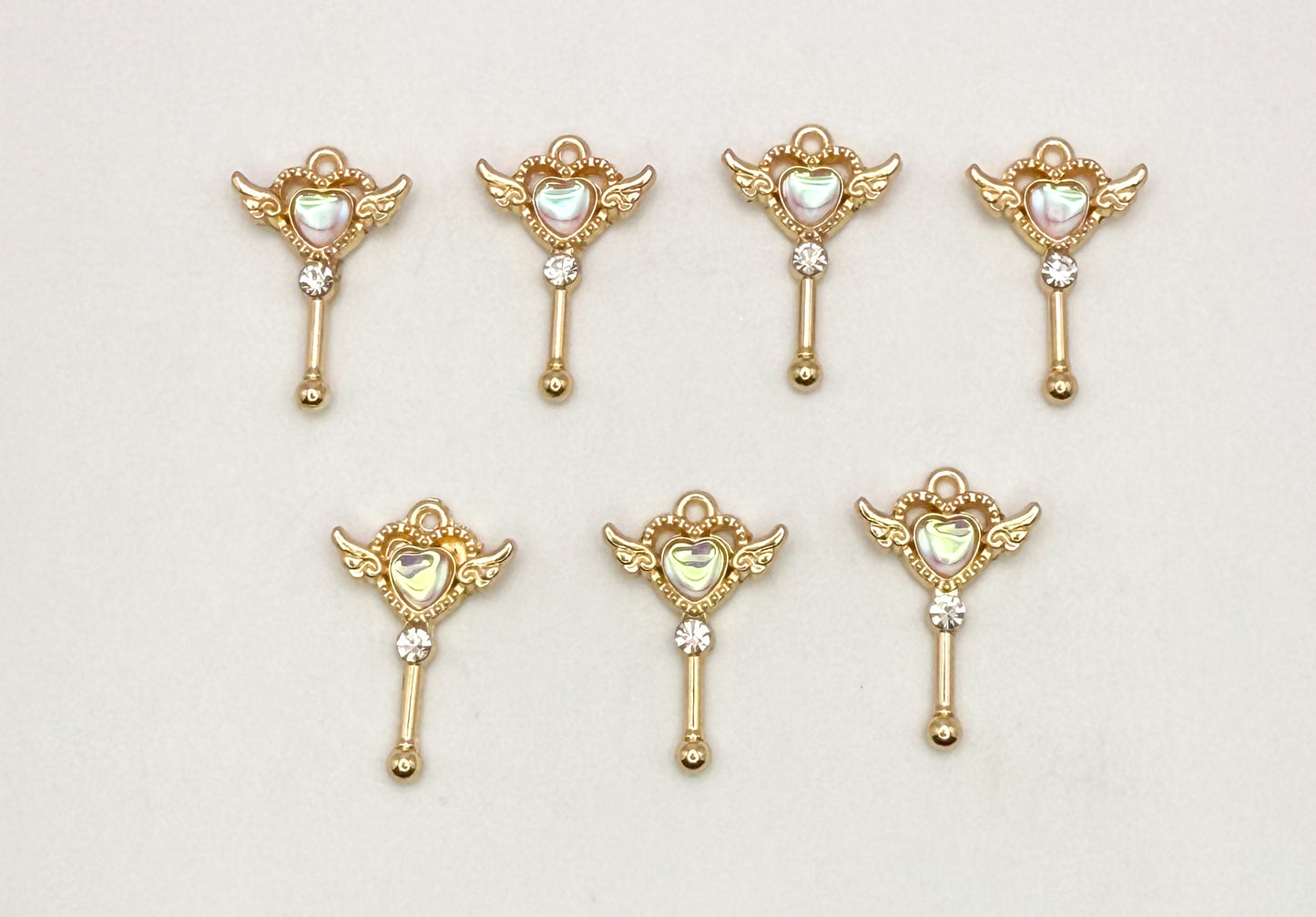 Gold Heart with Wings Wand DIY Charm-Sailor Moon Wand