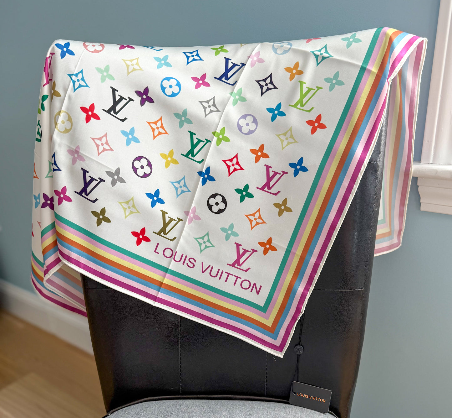 Designer LV & CC Silk Scarf Shawl Tapestry