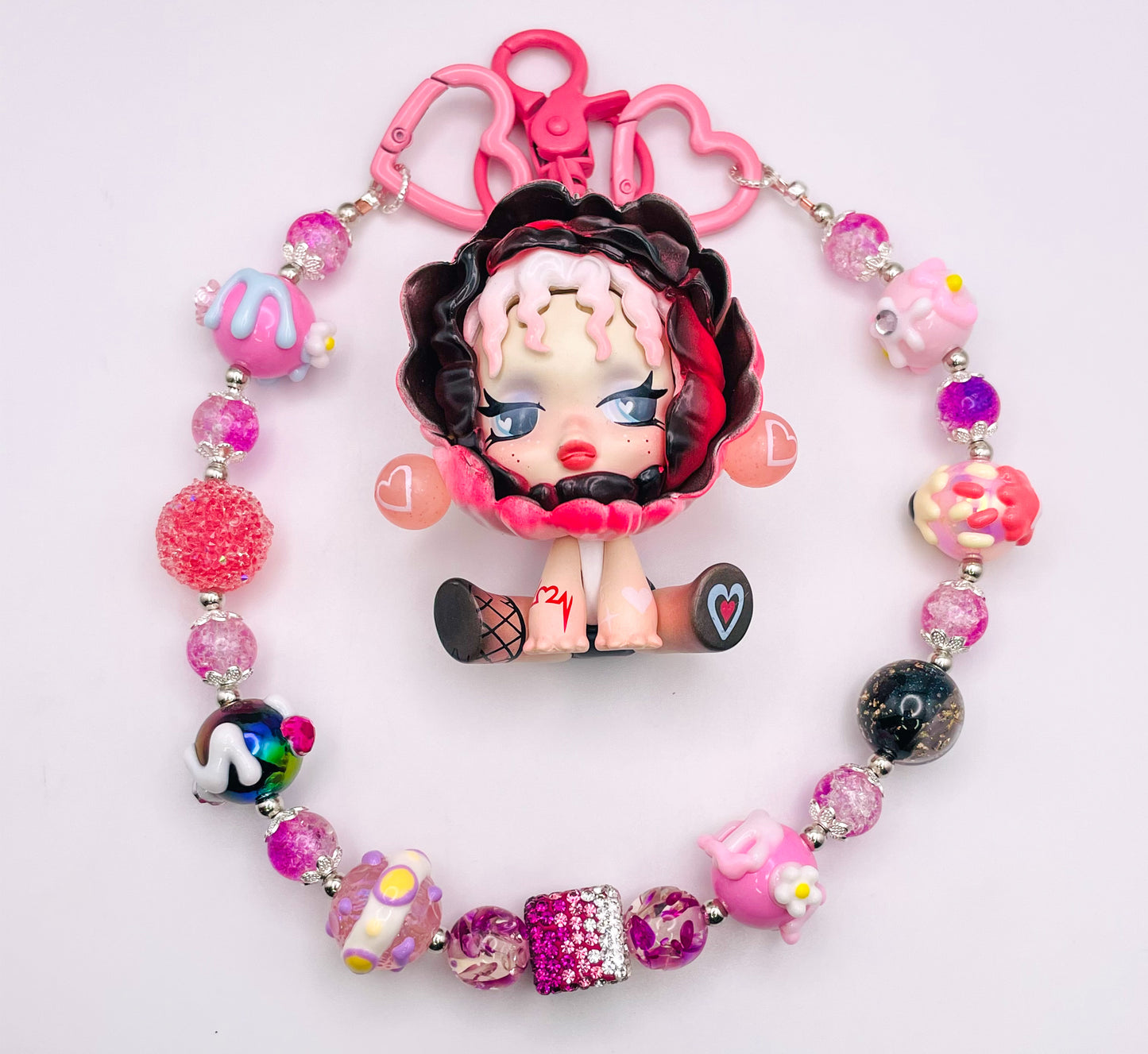 Pop Mart’s Skull Panda Luxury Charm Key Chain, Handbag Decor Strap