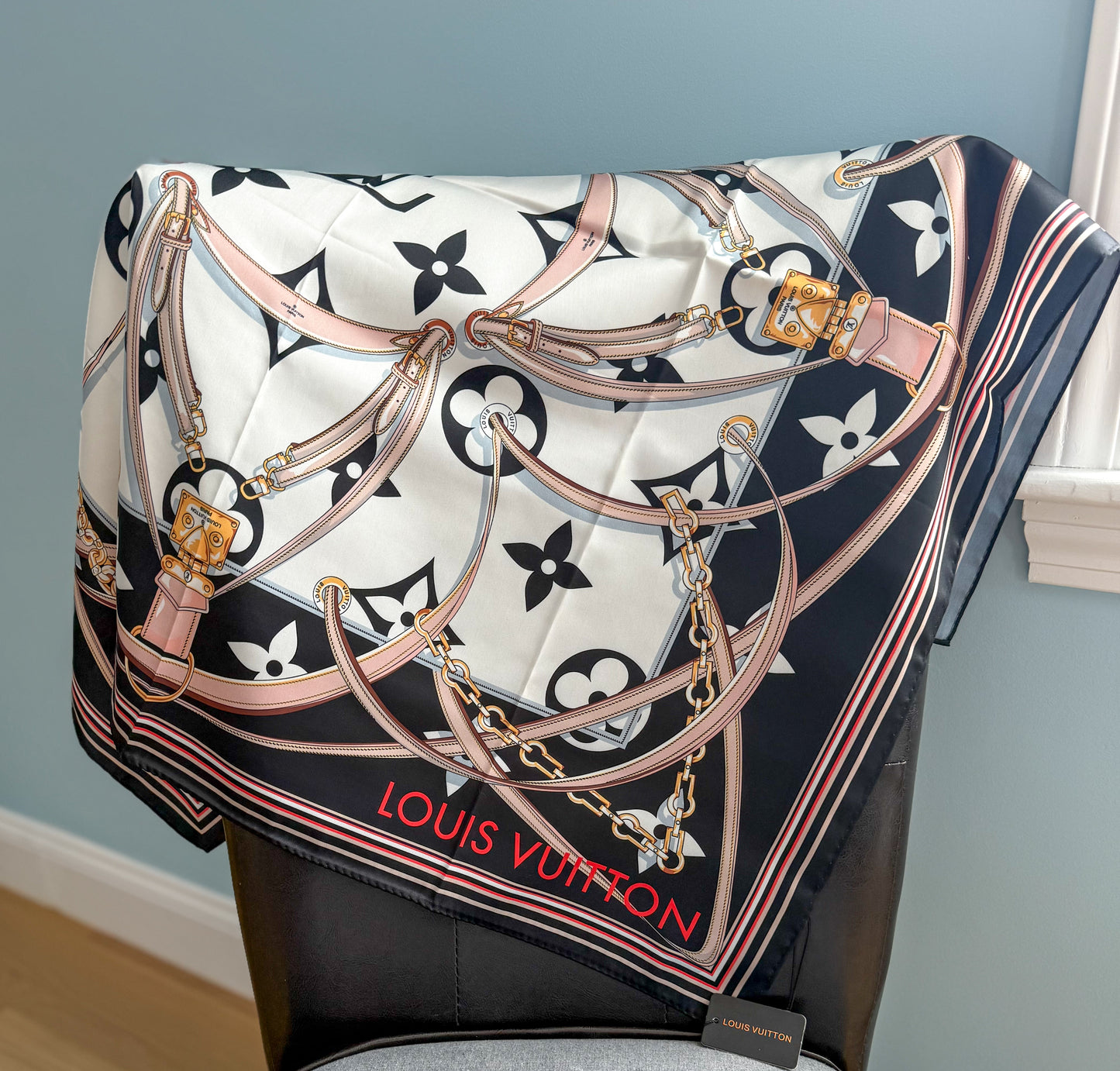 Designer LV & CC Silk Scarf Shawl Tapestry