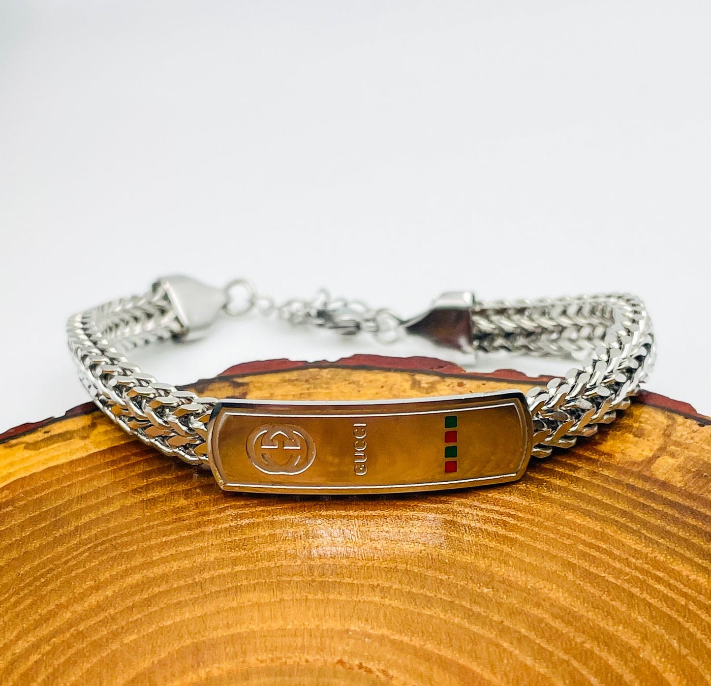 Gucci Stainless Steel Snake Chain Adjustable Bracelet