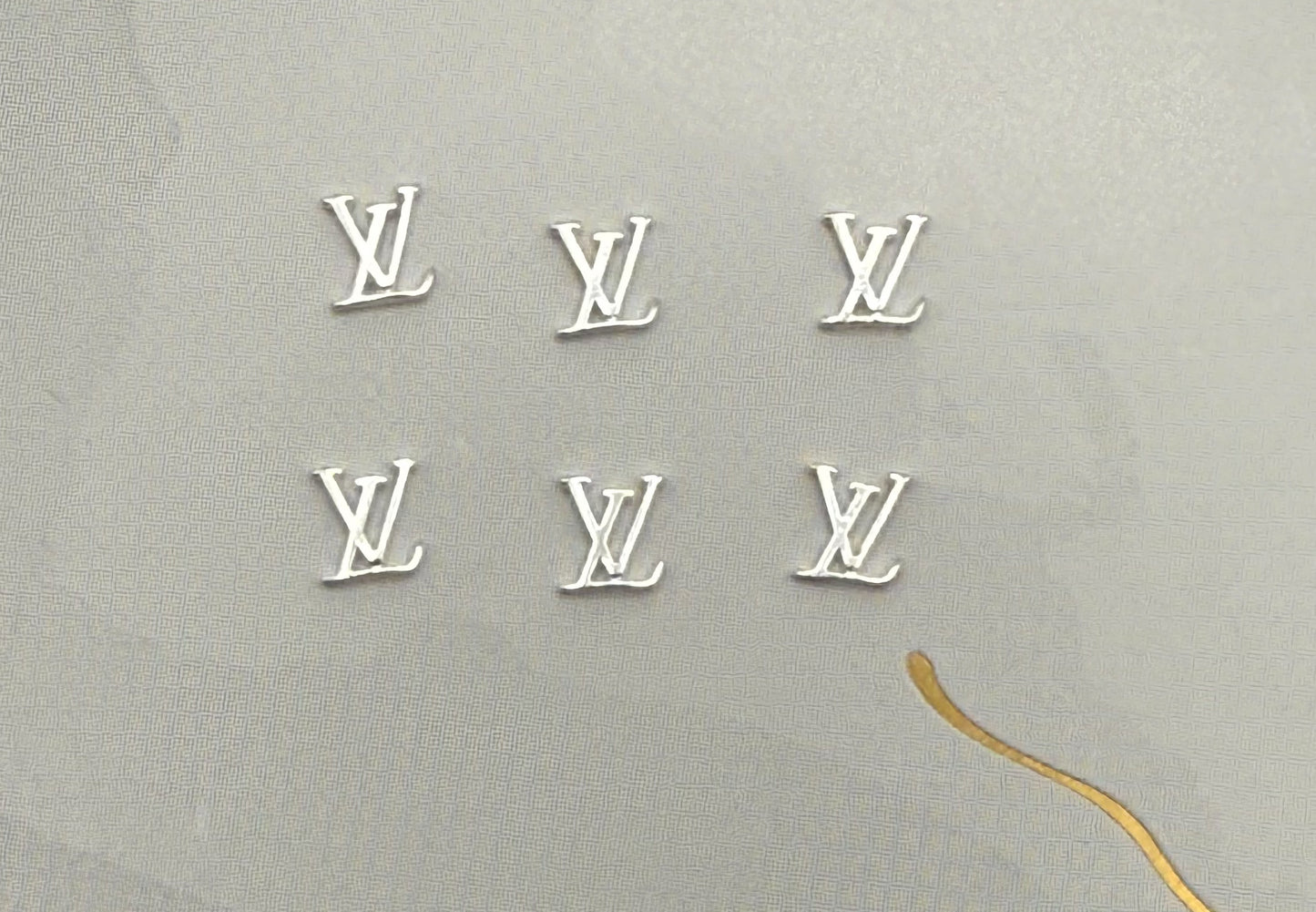 Gold Designer Mini Metal DIY Nail Charm