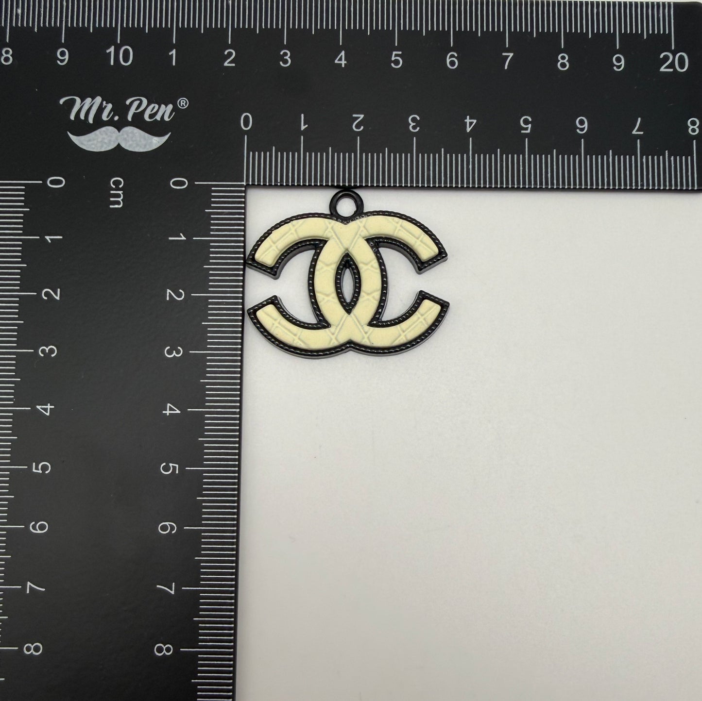 High Quality Black & White CC Designer Charm Pendant