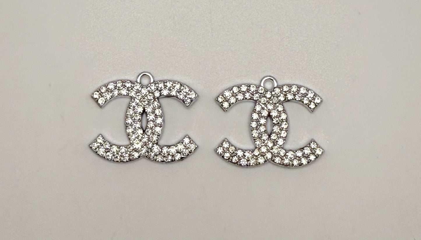 Big Gold & Silver CC Designer DIY Charm Pendants