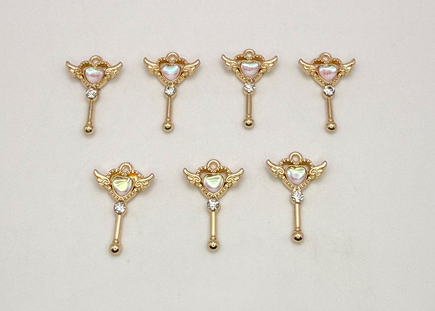 Gold Heart with Wings Wand DIY Charm-Sailor Moon Wand