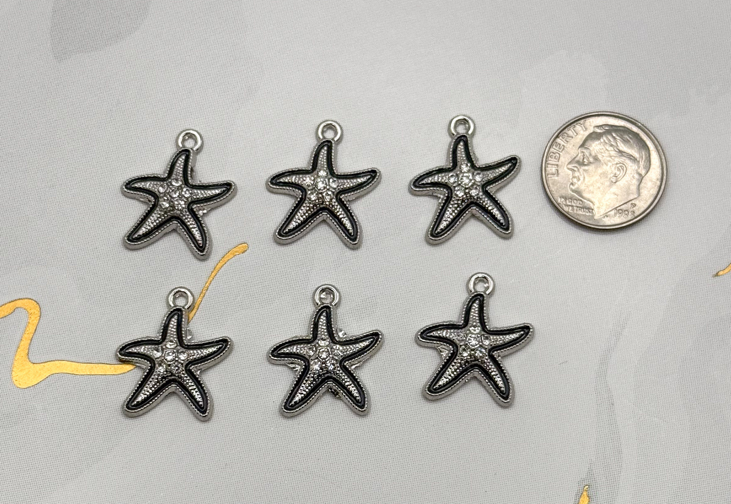 Silver Starfish DIY Metal Charms