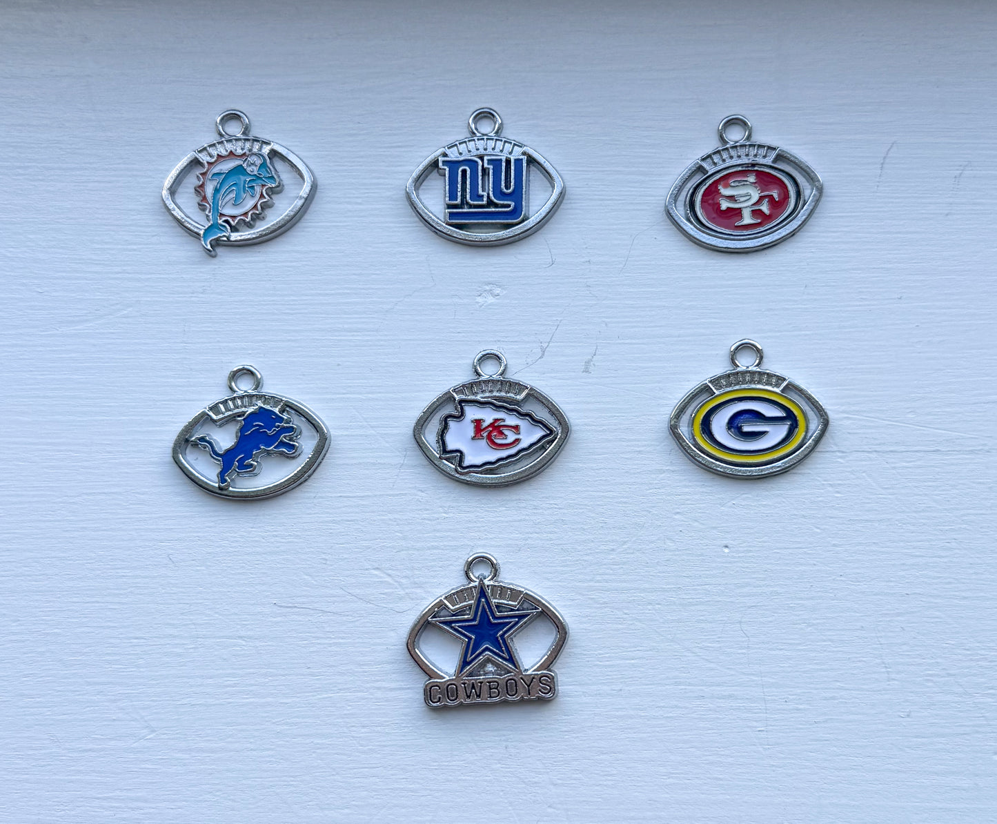 Silver Football DIY Charms
