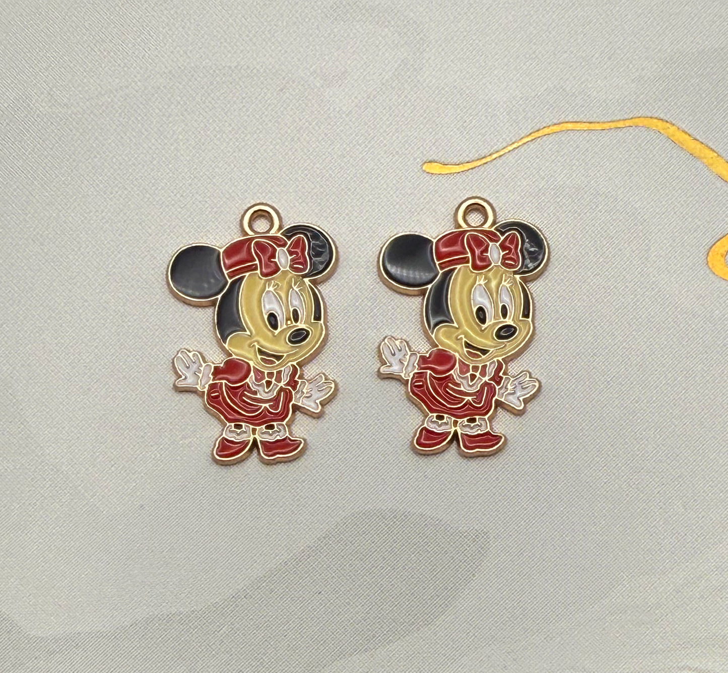 Baby Minnie Mouse DIY Gold Metal Charms