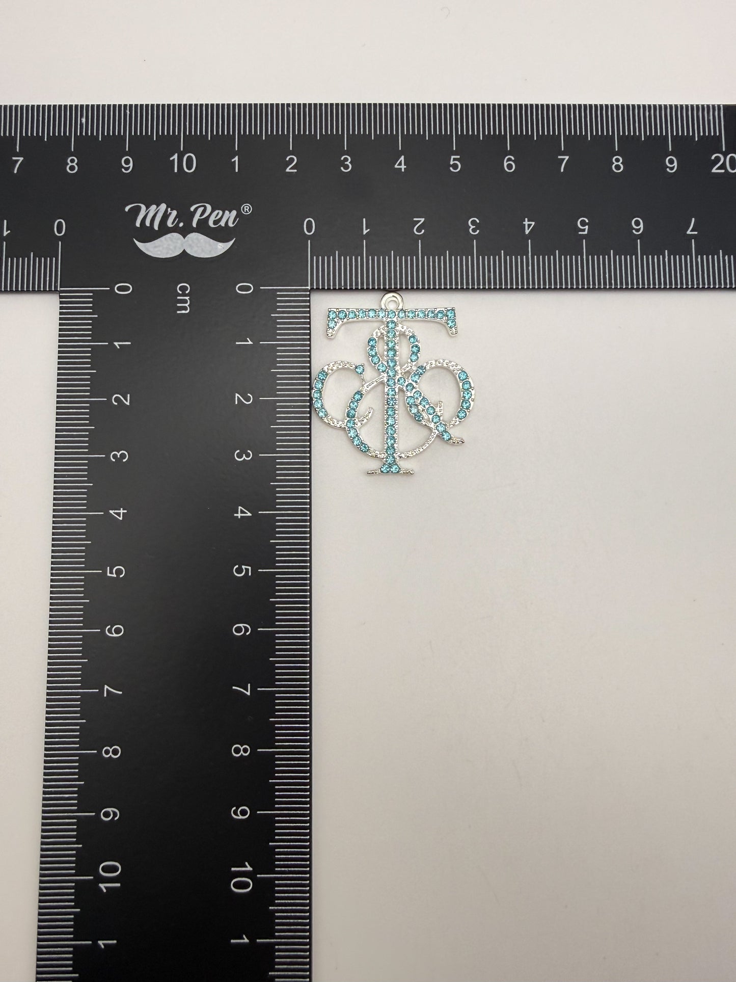 Silver Tiffany & Co. Blue Rhinestone covered DIY Pendant Charms