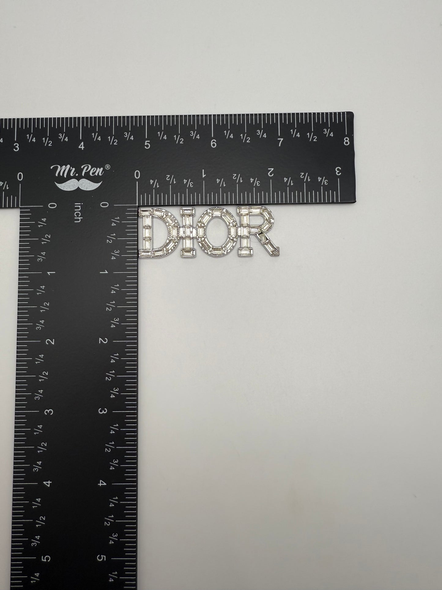 Silver Big Size Crystal Clear YSL & Dior DIY Metal Charms