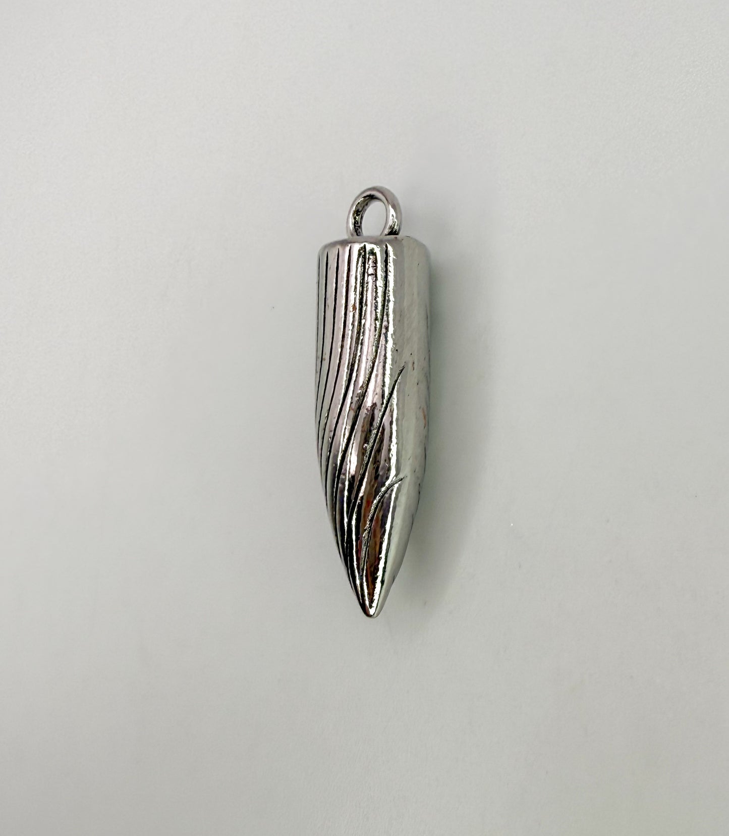 Silver Wooden Bullet DIY Pendant
