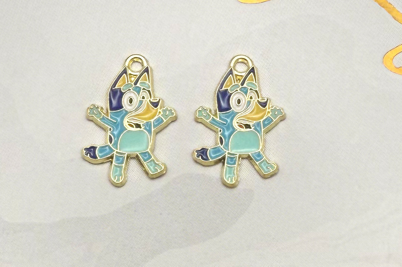 Bluey DIY Gold Metal Charms