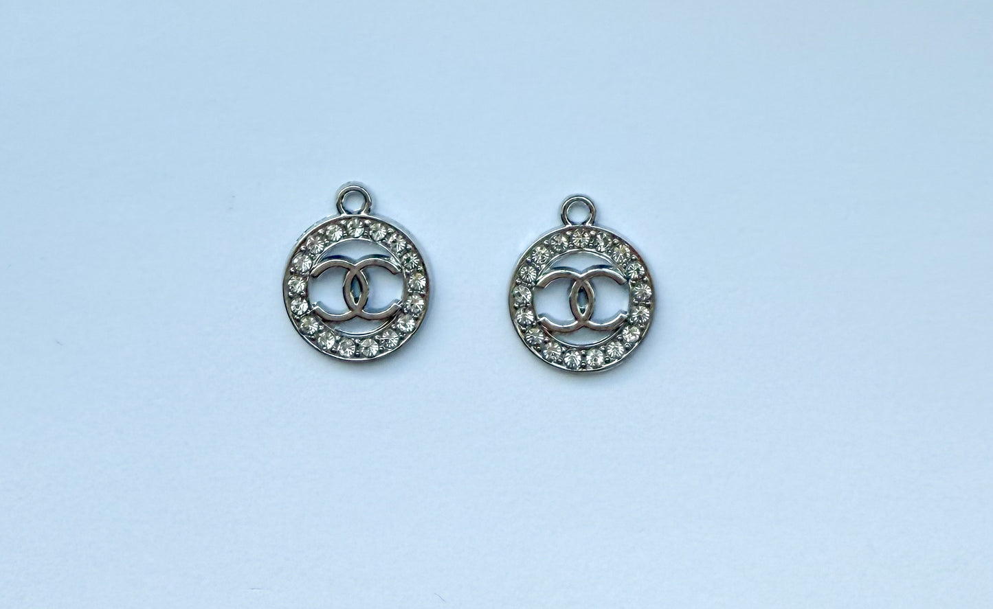Small Round Gold & Silver CC DIY Metal Charms