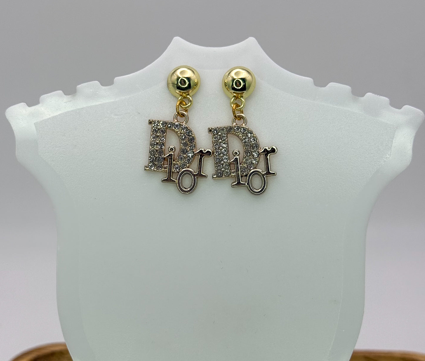Dior Gold Stud Earrings