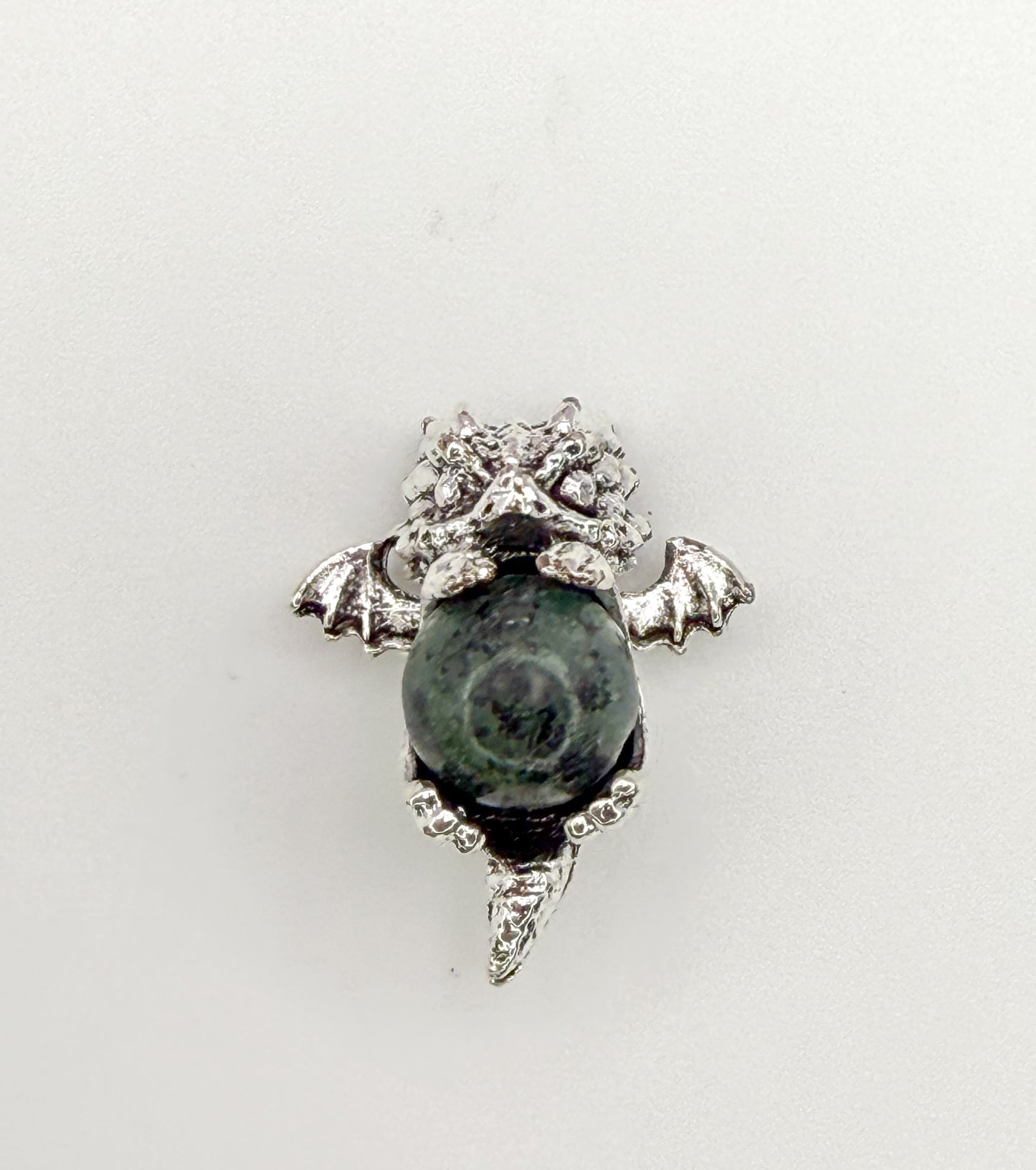 Silver Baby Dragon Bead Holder Charm for DIY Bracelets