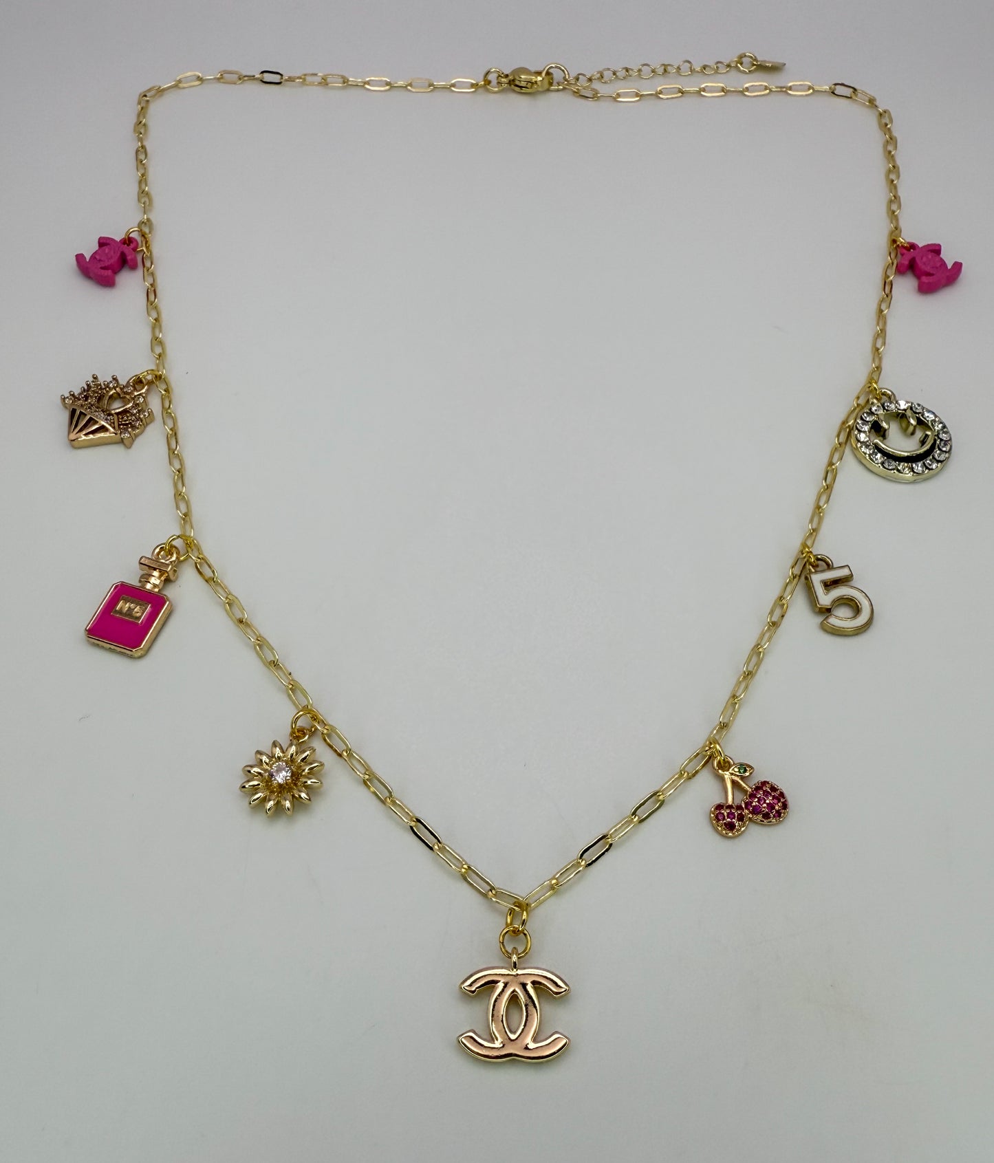 CC Gold Charm Necklace