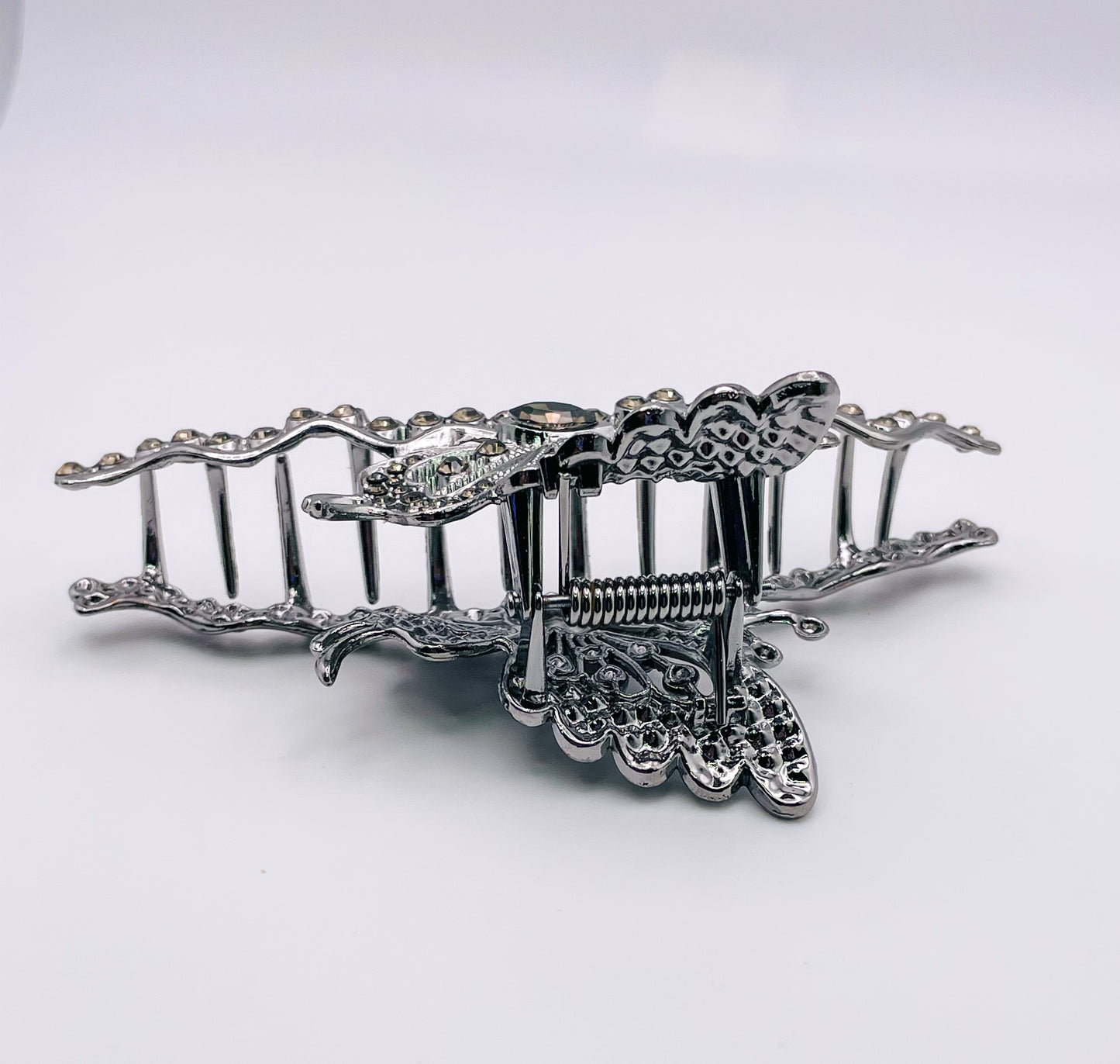 Large Black Bling Butterfly Hair Clip