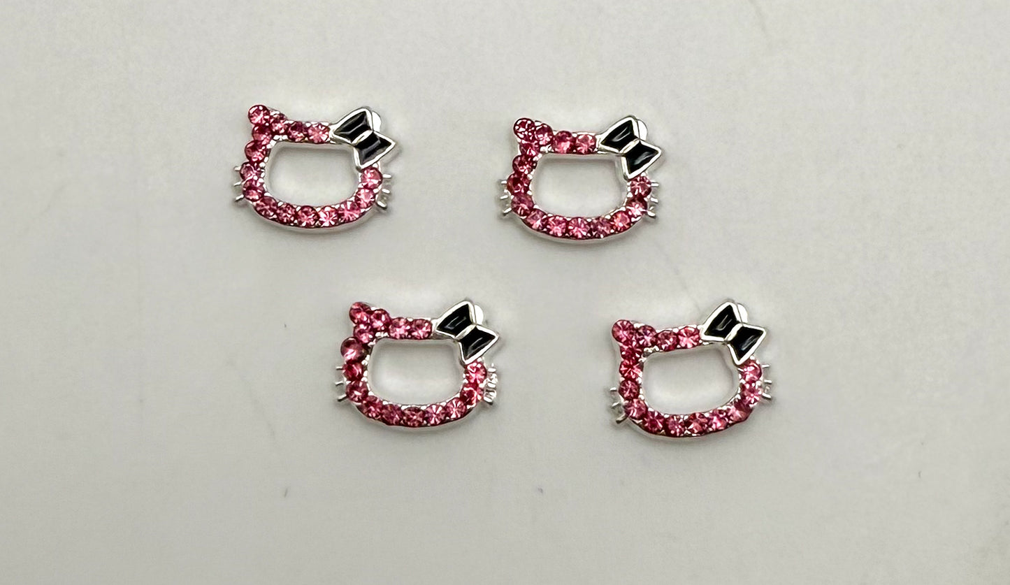 Pink Zircon HK Head DIY Metal Nail Charms