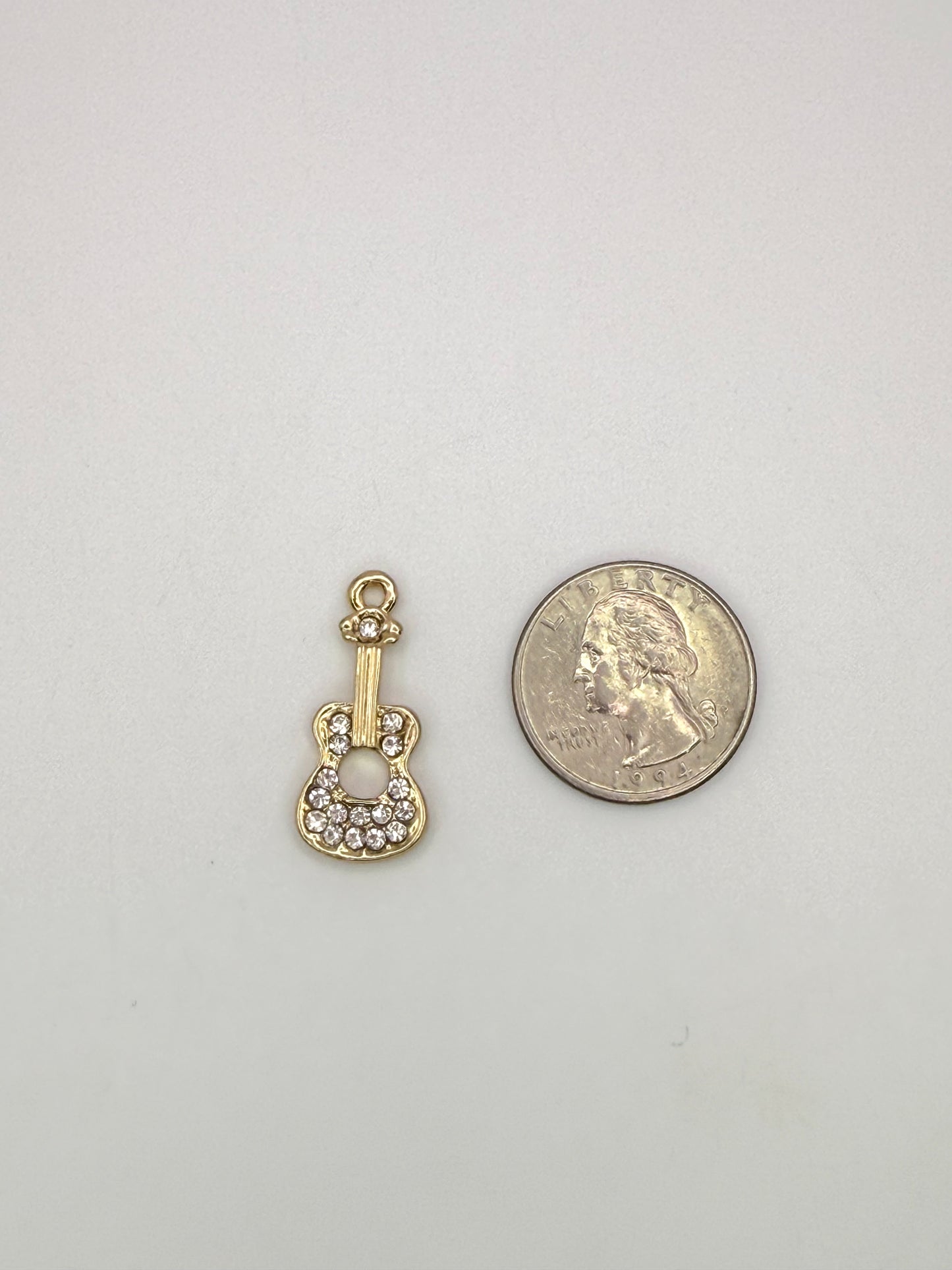 Gold Guitar Pendant