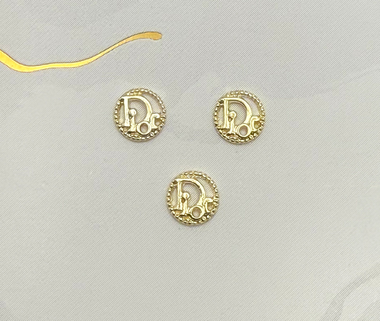 Gold Designer Mini Metal DIY Nail Charm