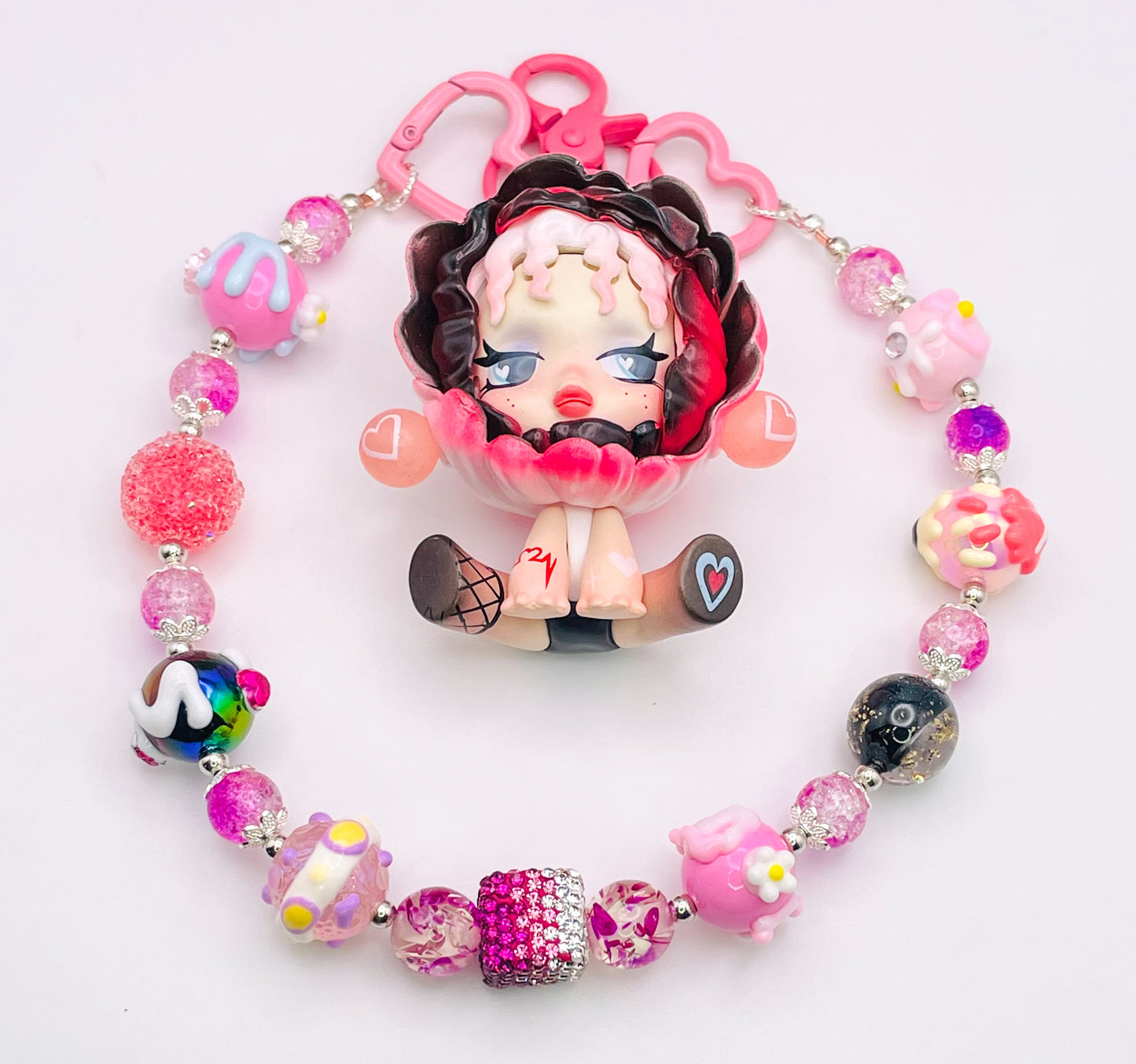 Pop Mart’s Skull Panda Luxury Charm Key Chain, Handbag Decor Strap