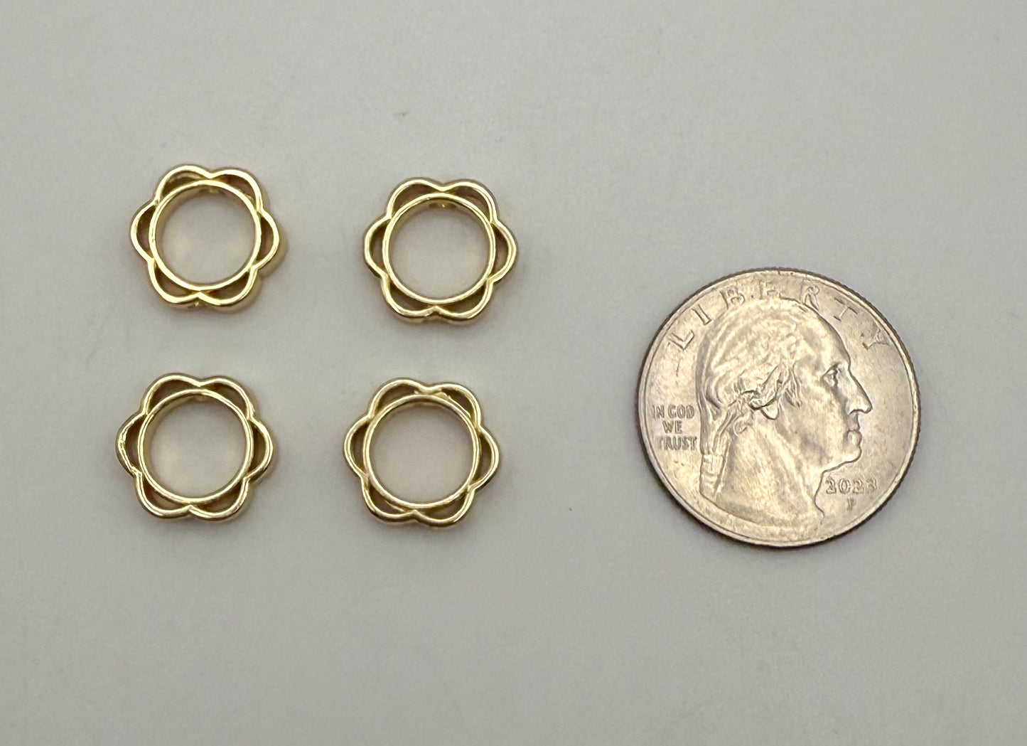 Gold Bead Flower Frames