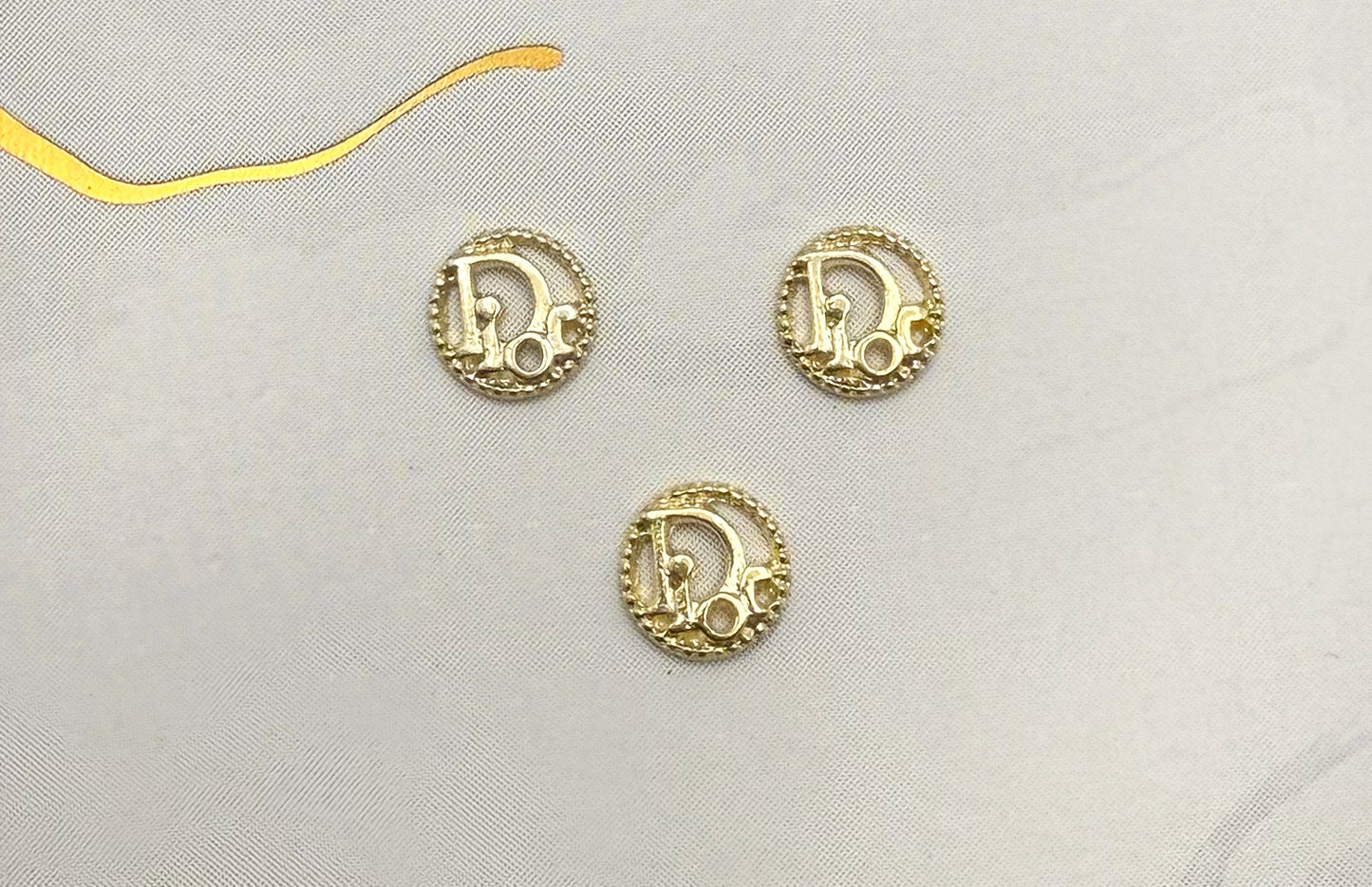Gold Designer Mini Metal DIY Nail Charm