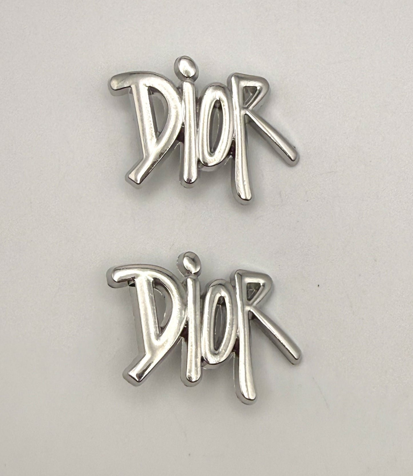 Silver Gucci or Dior Designer Metal DIY Charms