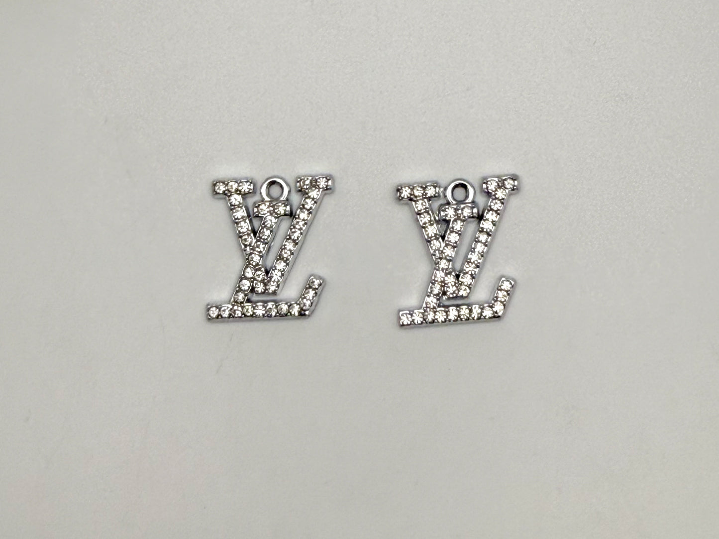 Gold & Silver LV Designer DIY Charm Pendants