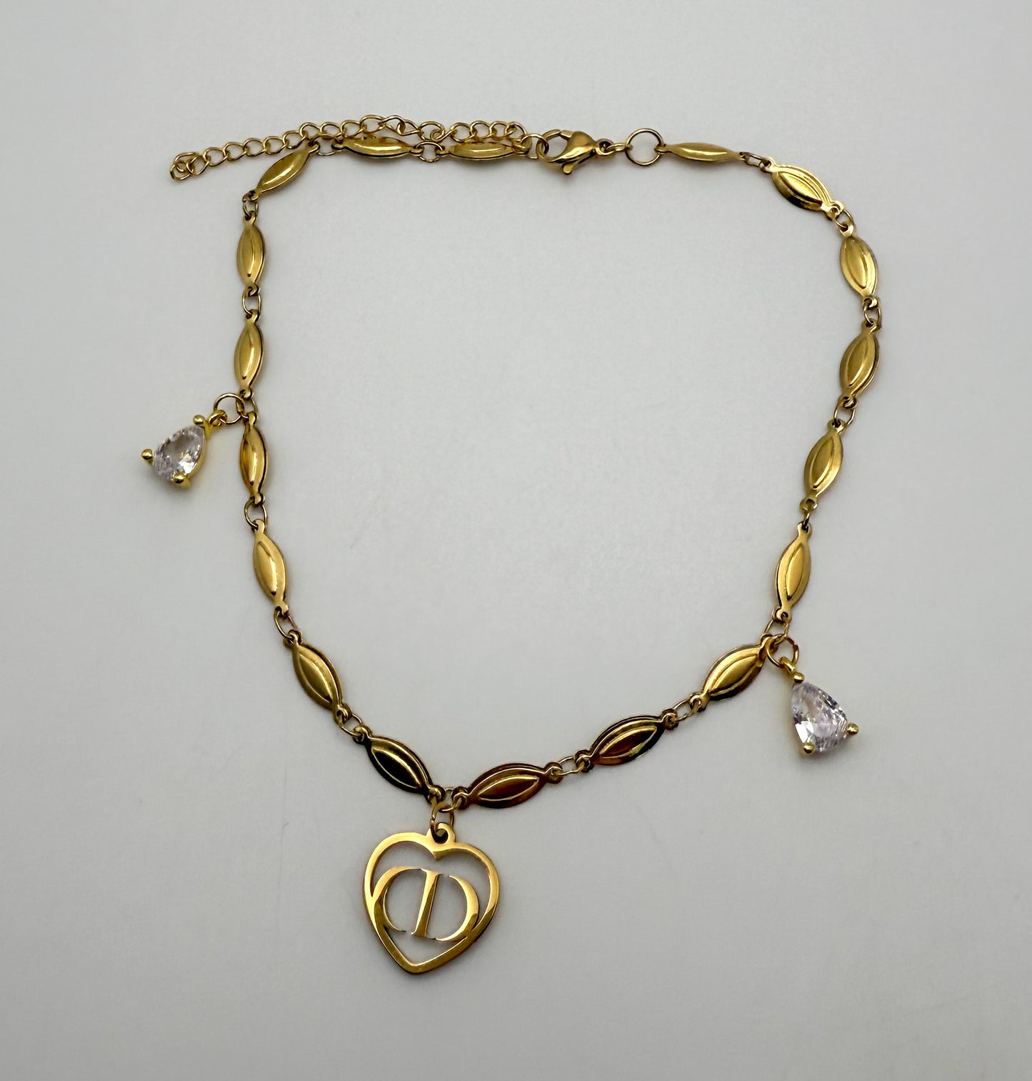 Gold Dior Adjustable Anklet