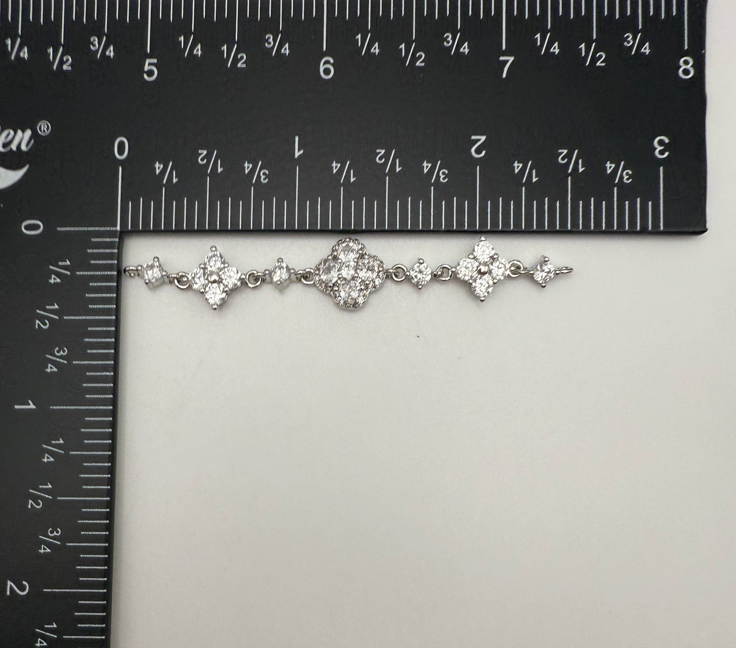 Zircon Clover Design DIY Connector Charms Gold & Silver