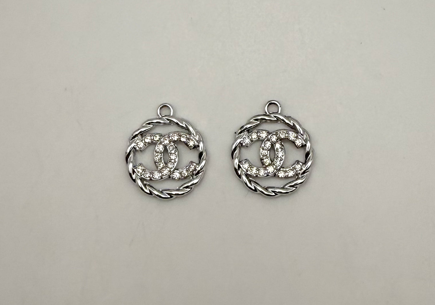 Twisted Round CC Designer Gold and Silver DIY Charms
