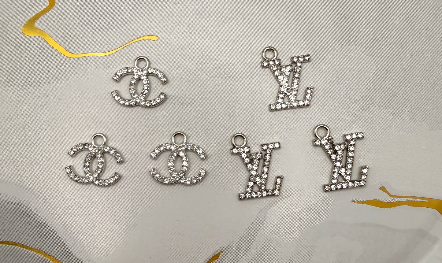 NEW Promo Special LV & CC Designer Silver Small Charms