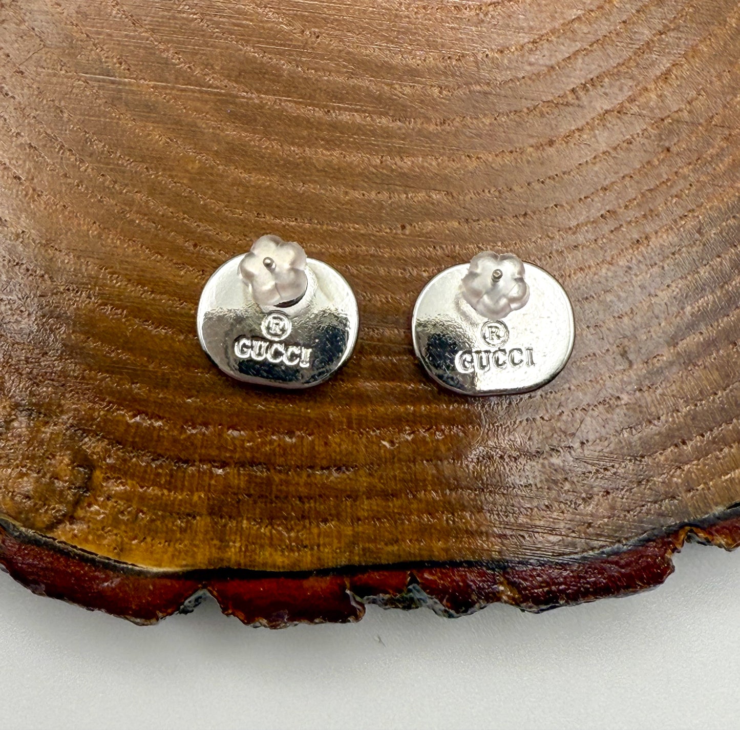 Silver GG Designer Stud Earrings