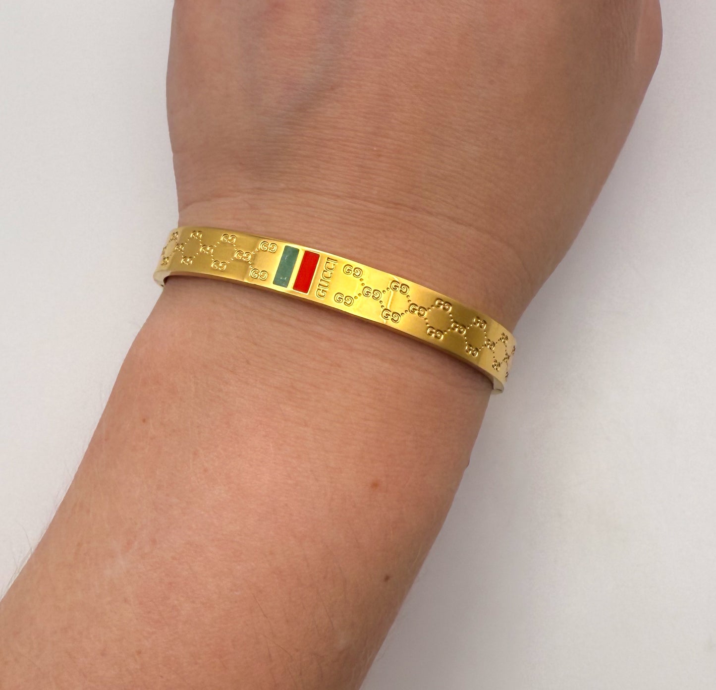 Gold Gucci Designer Bangle Bracelet