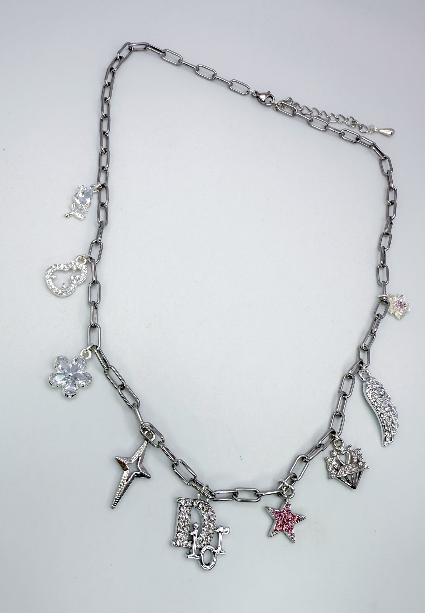 Dior Silver Charm Necklace