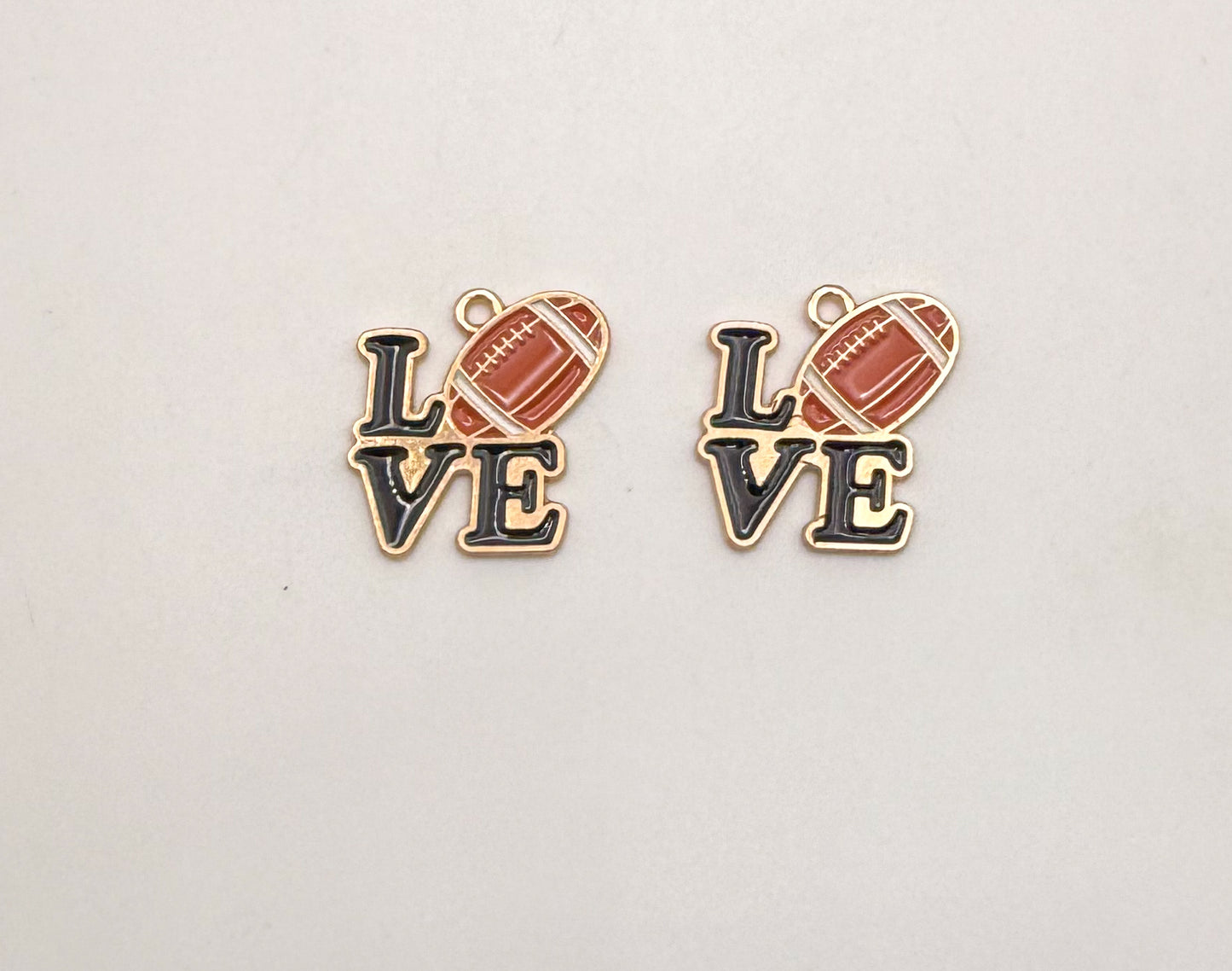 Love of Football Gold DIY Charms