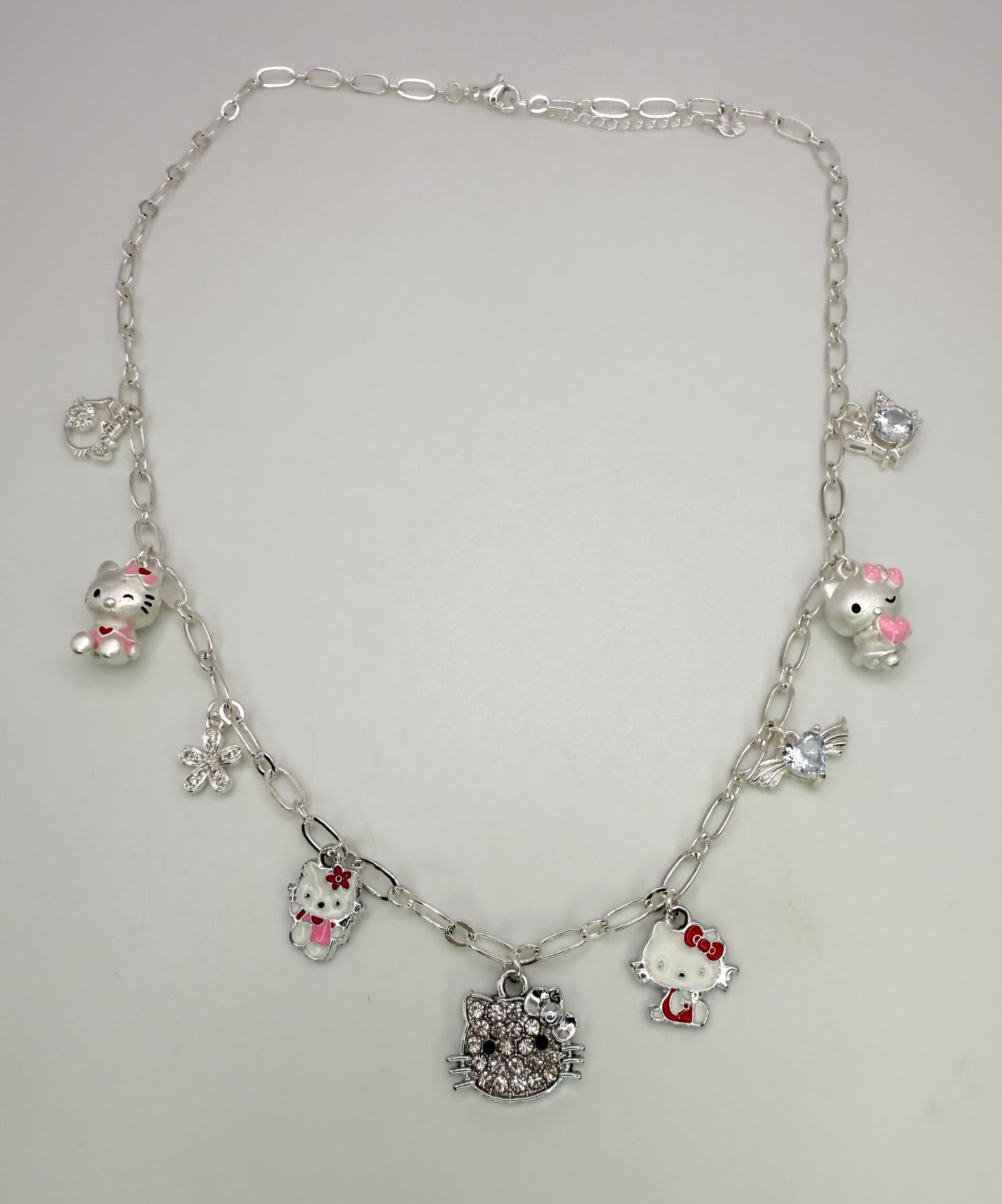 Hello Kitty Silver Charm Necklace