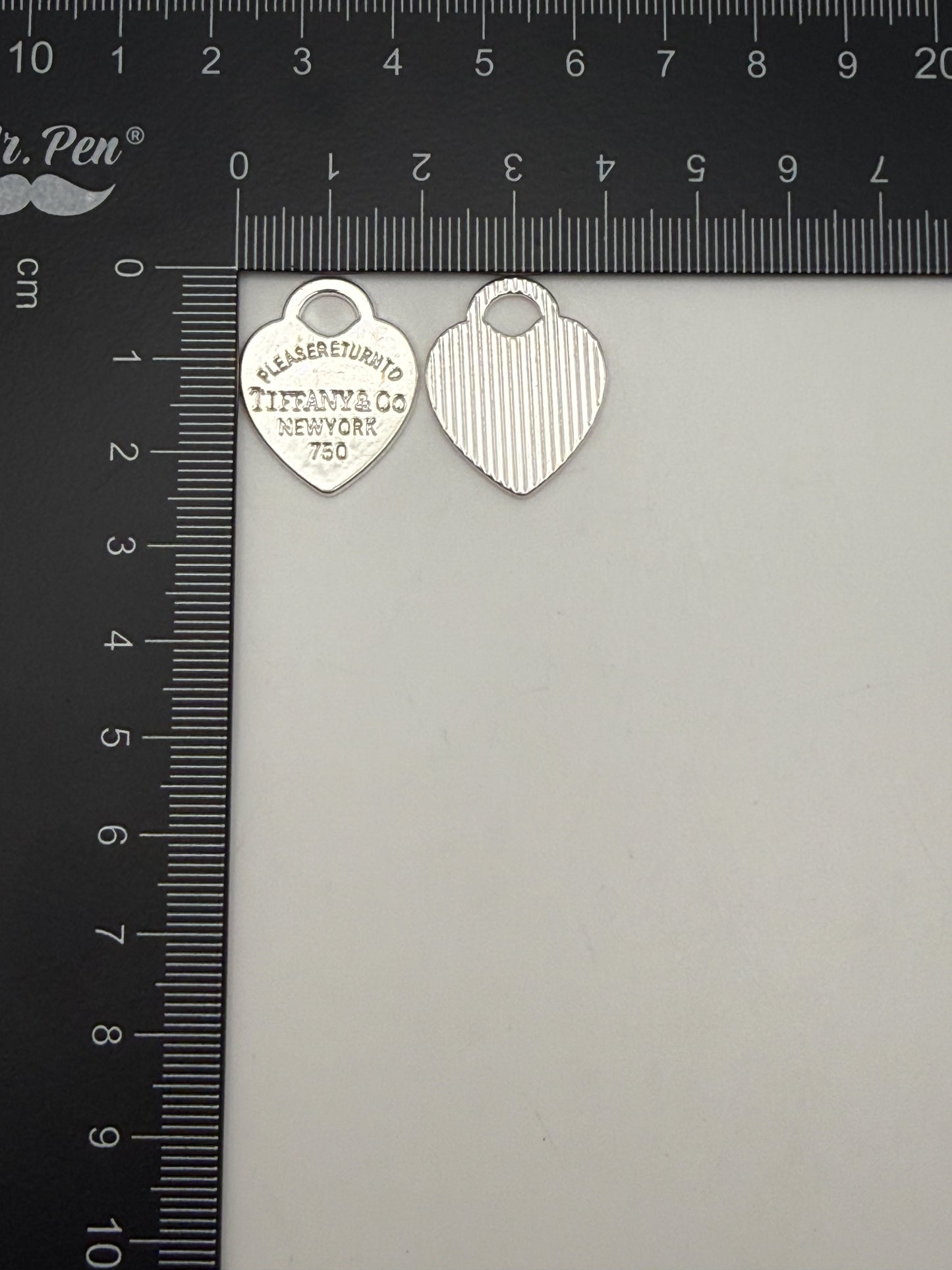 Silver Tiffany & Co Heart Metal DIY Charms