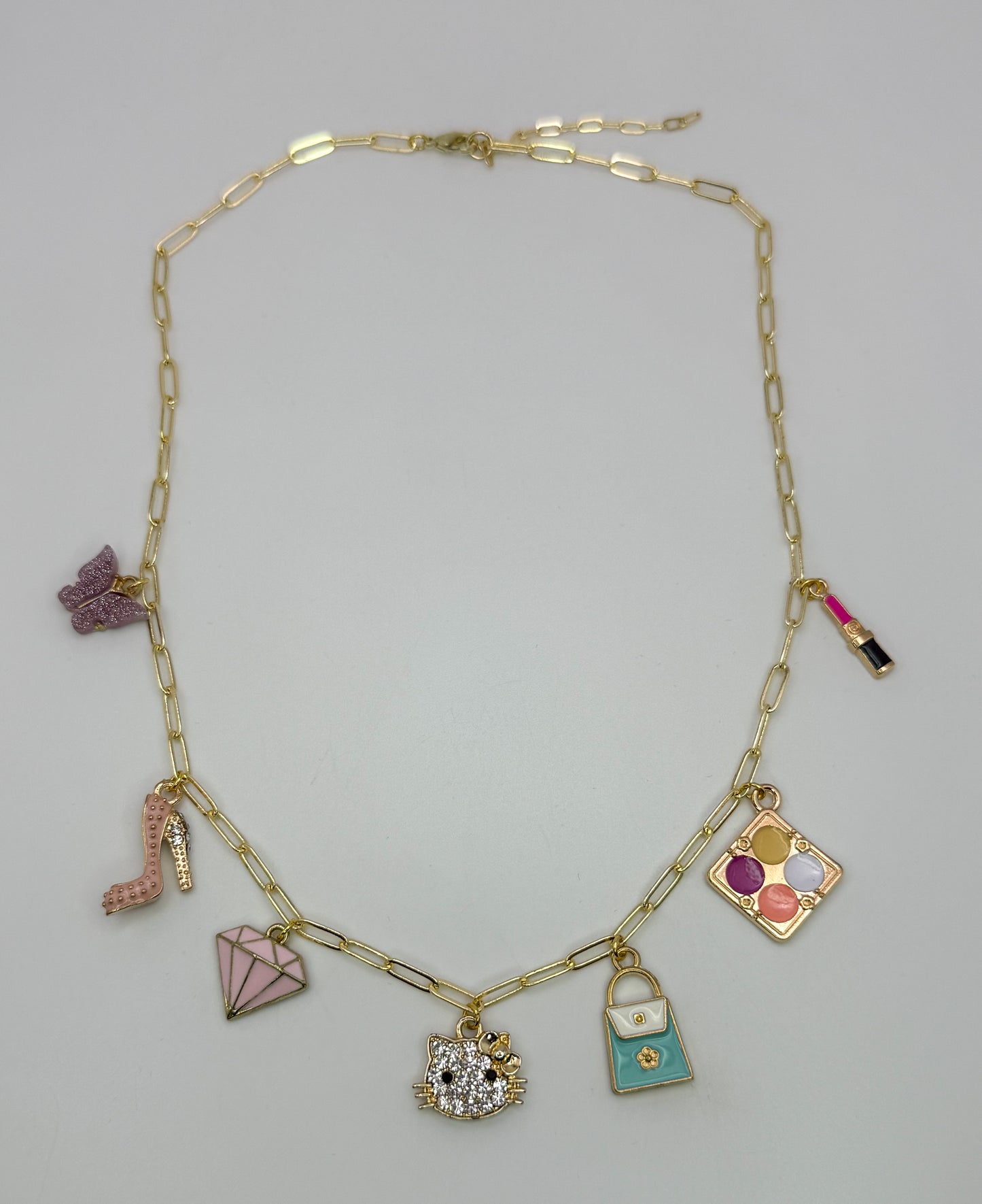 Miss Diva Gold Charm Necklace