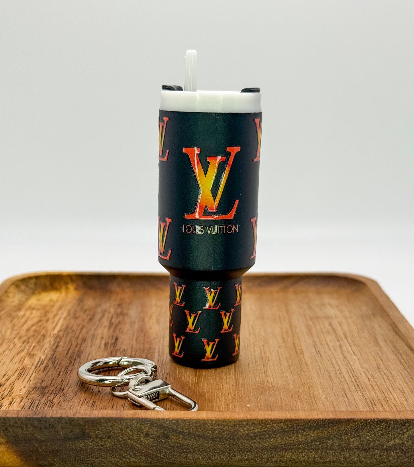Designer Lipstick Holder Tumbler Cup Key Chain- LV, CC