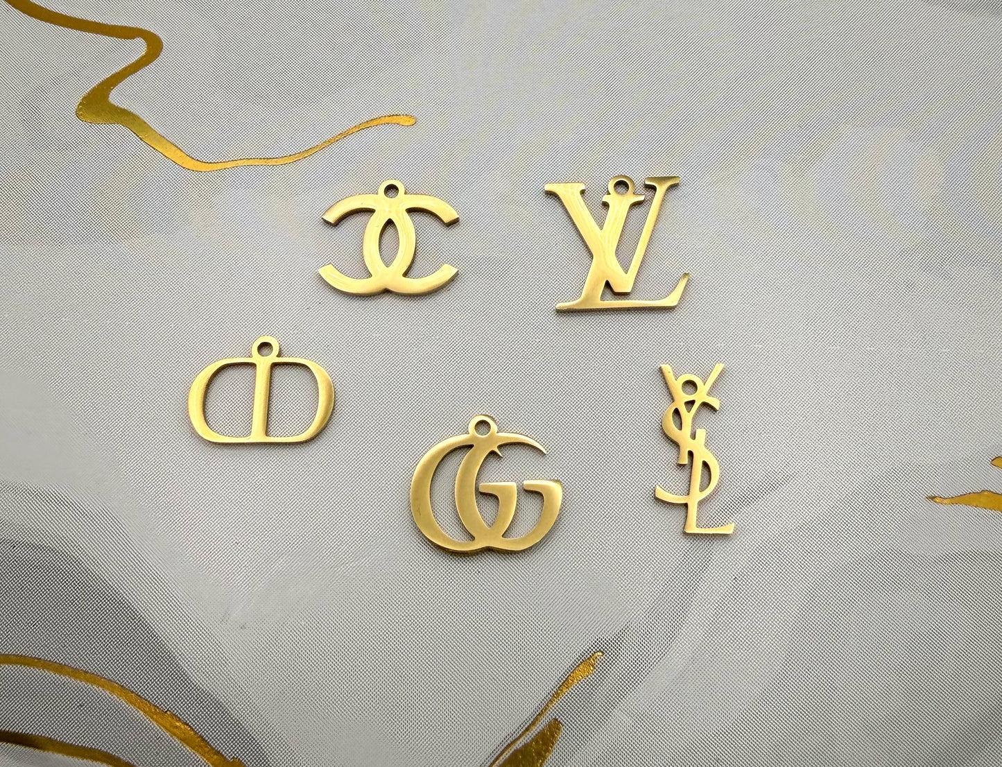 Gold Stainless Steel Designer DIY Charms