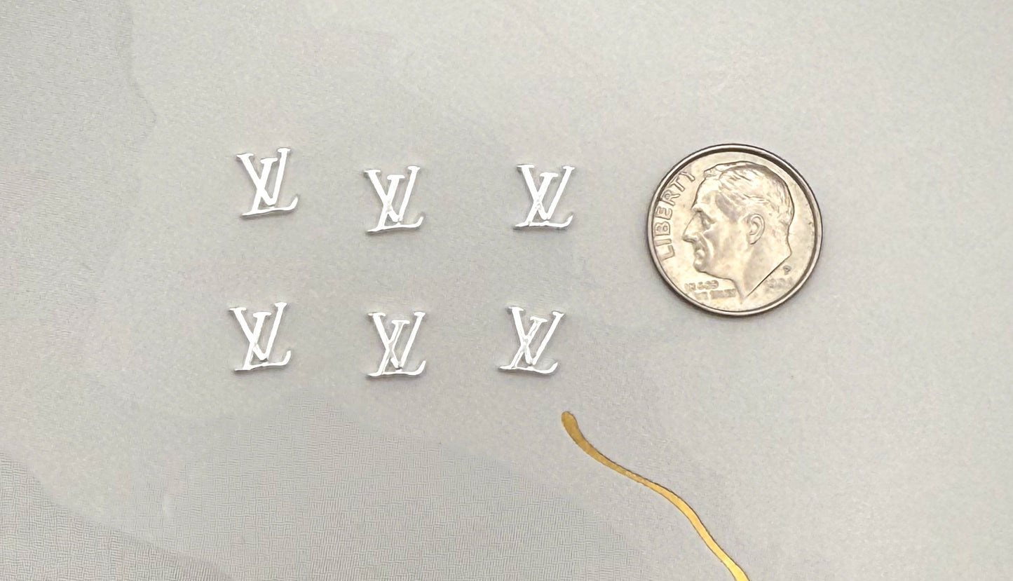 Gold Designer Mini Metal DIY Nail Charm